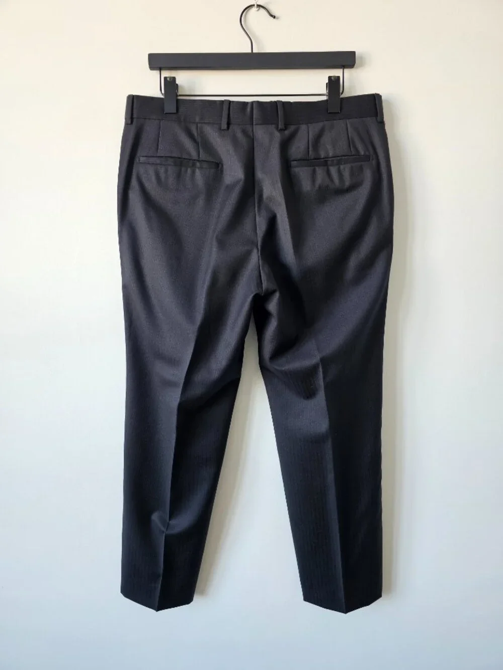 HUGO BOSS Super 100 Men's Black Suit 100% Virgin Wool 50C Garment Bag & Hanger - Picture 13 of 16